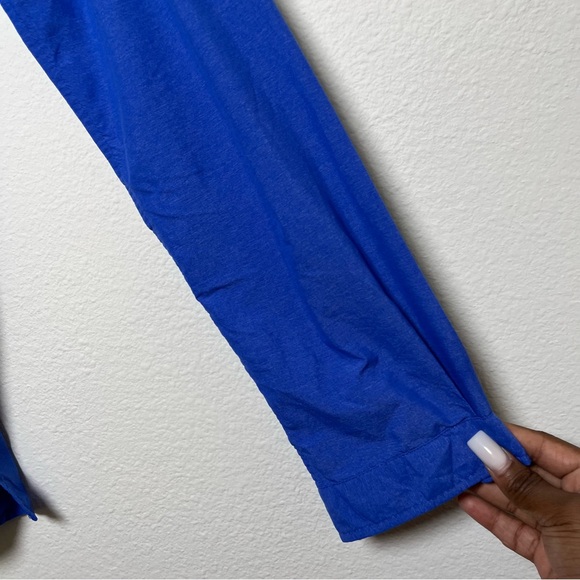 Exofficio Women's Bugsaway Brisa Button Front Top Medium Blue Long Sleeve Gorp - Picture 8 of 15